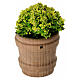 Set 6 vasi in legno con fiori 6x4 cm presepe 12-14 cm s3