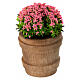 Set 6 vasi in legno con fiori 6x4 cm presepe 12-14 cm s4