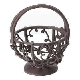 Metal basket of 3x3 cm for 10 cm Nativity Scene