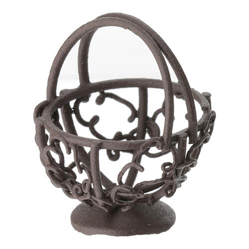 Metal basket of 3x3 cm for 10 cm Nativity Scene 3