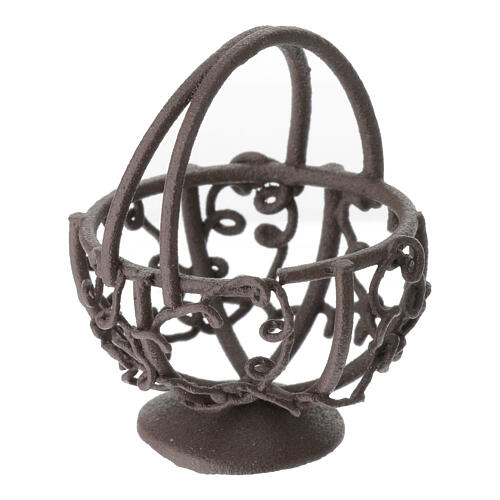 Cesto metallo 3x3cm presepe 10 cm 2