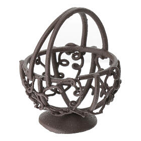 Kosz metalowy 3x3 cm, szopka 10 cm