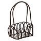 Metal basket with long handles, 6x4 cm, for 20 cm Nativity Scene s3