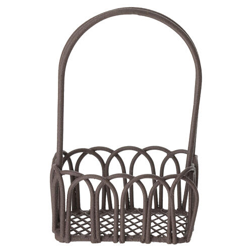 Cesta in metallo 6x4 cm presepe 20 cm  1