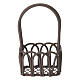 Basket with long handles, 5x3 cm, metal, for 8-10 cm Nativity Scene s1