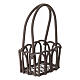 Basket with long handles, 5x3 cm, metal, for 8-10 cm Nativity Scene s2