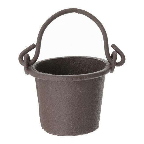 Metal bucket 4x2 cm nativity scene 8-10 cm 1