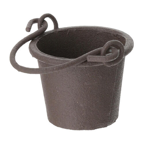 Metal bucket 4x2 cm nativity scene 8-10 cm 2