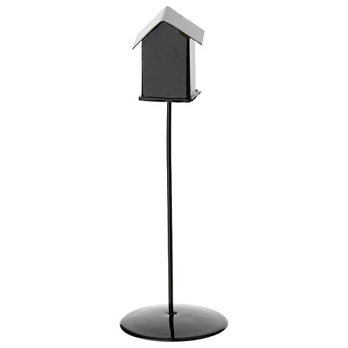 Casetta per uccelli metallo 12 cm presepe 10-12 cm 3