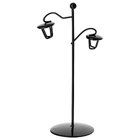 Metal lamp post 12x7 cm, 8 cm nativity scene