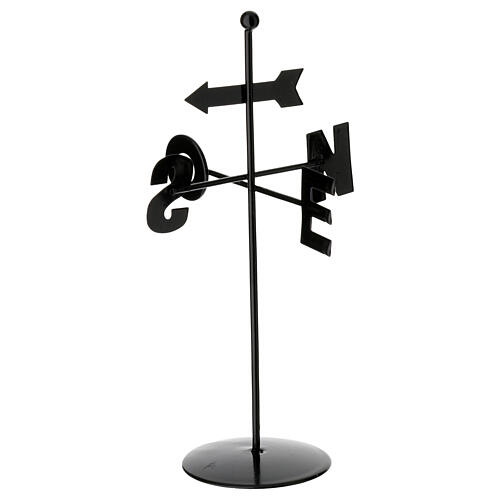 Tabliczka metalowa ze wskazaniem stron świata 12x7 cm, szopka 8 cm 2