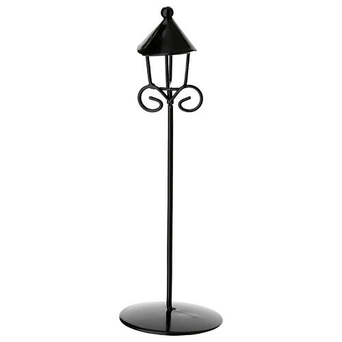 Lampione lanterna singola metallo 12 cm presepe 8 cm 1