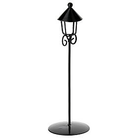 Lampião simples metal 12 cm presépio 8 cm