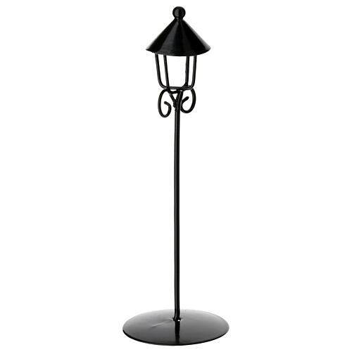 Single metal lantern lamp post 12 cm, nativity scene 8 cm 2