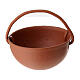 Copper-colored metal pot 2x3 cm nativity scene 8-10 cm s1