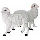 Set 2 moutons résine crèche 35 cm s1