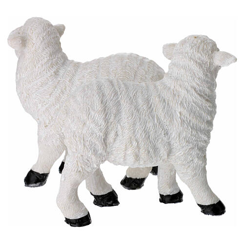 Moutons en résine crèche 18 cm 4