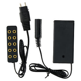 Low voltage socket strip, 5 sockets with battery holder