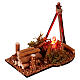 Feu de camp crèche effet flamme 11x11x8 cm crèche 8-10 cm s2