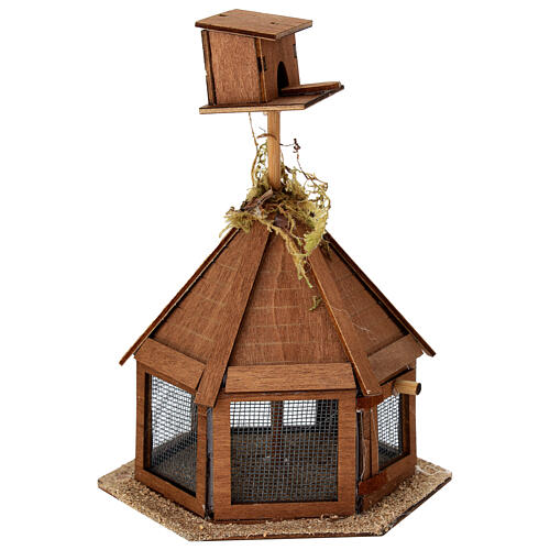 Hexagonal aviary for 10-12 cm Nativity Scene, 20x10x10 cm 3