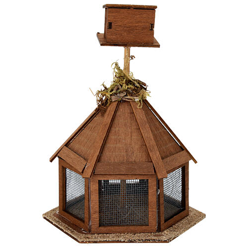 Voliera esagonale 20x10x10 cm presepe 10-12 cm 4