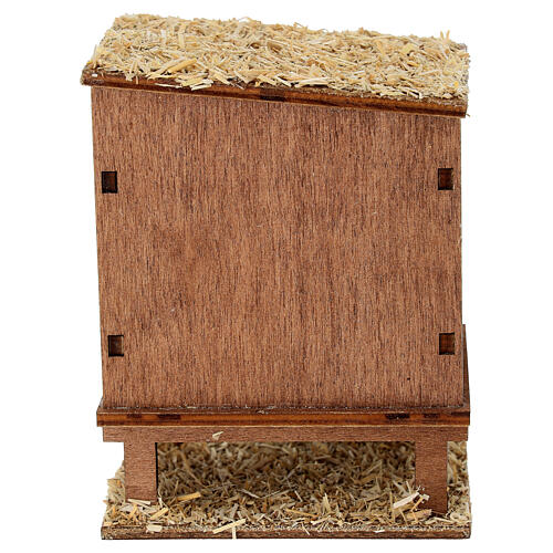 Pollaio con scala 10x10x10 cm presepe  8-10 cm 4