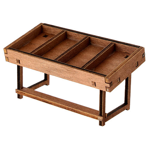 Markttisch für Krippe, einfach,  5×10×5 cm, für 8–10 cm Figuren-Serie 2