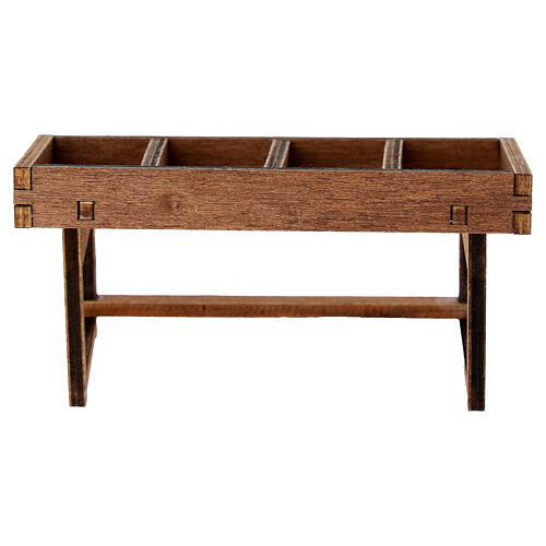 Markttisch für Krippe, einfach,  5×10×5 cm, für 8–10 cm Figuren-Serie 4