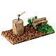 Log with axe for 8-10 cm Nativity Scene, 5x10x5 cm s3