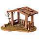 Wooden stable for Nativity Scene with 6-8 cm figures, 15x12x10 cm s2