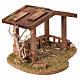 Capanna in legno 15x12x10 cm per presepe 6-8 cm s3
