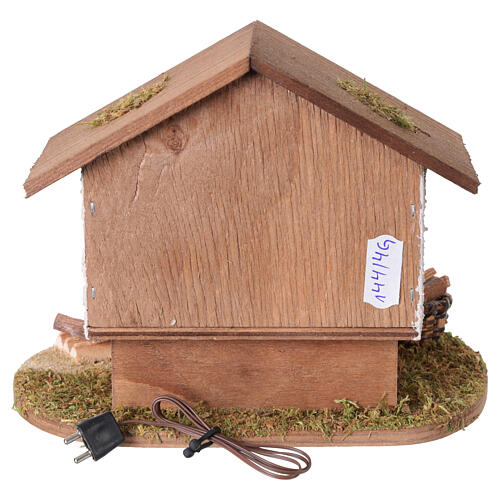 Illuminated wood-fired oven for 12-14 cm Nativity Scene, 18x15x13 cm 4