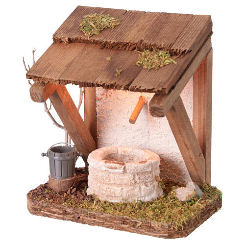 Illuminated fountain, 12x8x12 cm, for 10-12 cm Nativity Scene 3