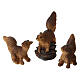 Set of 3 squirrel figurines in resin for nativity scene 10-12 cm s1