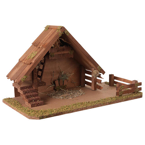 Cabaña en estilo nórdico 55x30x32 cm para belén 12-14 cm 3