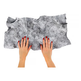 Aluminiumfolie, formbar, Felsengrau, 60 × 30 cm – für Krippenbau