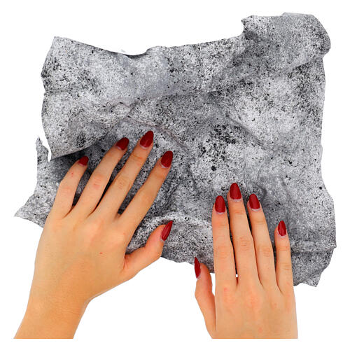 Aluminiumfolie, formbar, Felsengrau, 30 × 30 cm – für Krippenbau 2