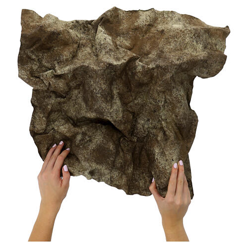 Modellierbares Papier mit Sandeffekt Krippenzubehör 60x60 cm 2