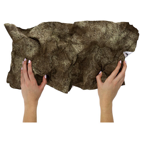 Papier aluminium terre rouge pour crèche 60x30 cm 2