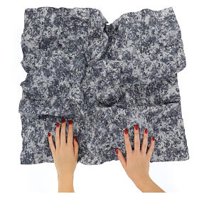 Aluminiumfolie, formbar, Steinoptik, 60 × 60 cm – für Krippenbau