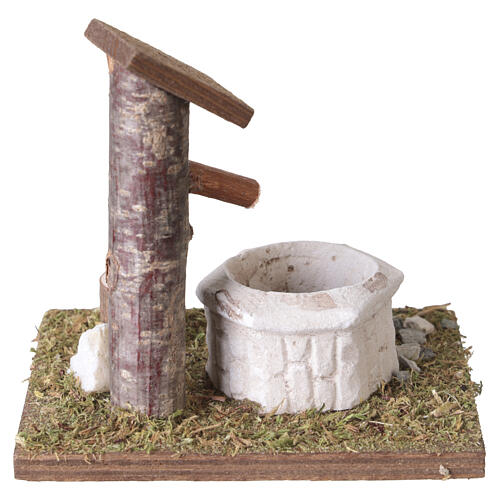 Nordic-style fountain with bucket for 16-20 cm nativity 4