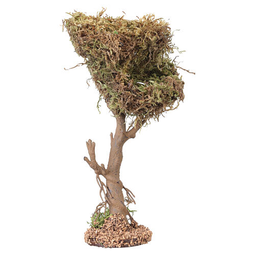 Árbol con musgo verde para belén 8 cm 20x10x10 cm 3