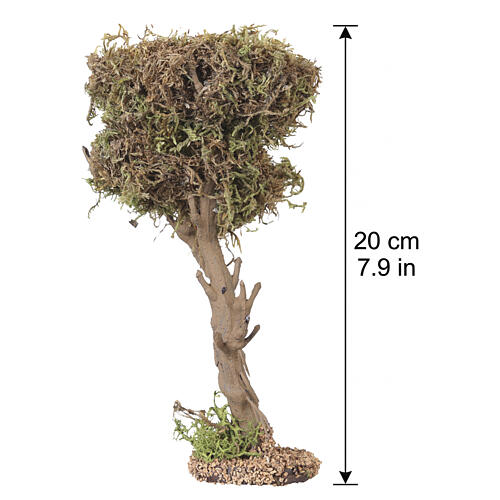 Arbre avec mousse verte pour crèche de 8 cm 18x10x10 cm 2