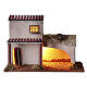 Nativity scene setting with hut 15x23x12 cm for 4 cm figures s1