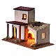 Nativity scene setting with hut 15x23x12 cm for 4 cm figures s2