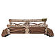 Duży mostek z drewna i korka, 12×47×10 cm, do szopki 10-12 cm s1