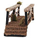 Duży mostek z drewna i korka, 12×47×10 cm, do szopki 10-12 cm s4
