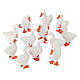 Oie 12 pcs en PVC pour crèche 10-12 cm s4