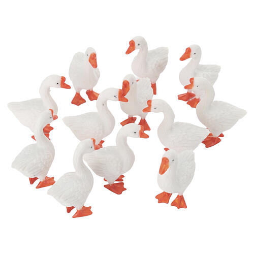 Oca in PVC presepe 10-12 cm 4