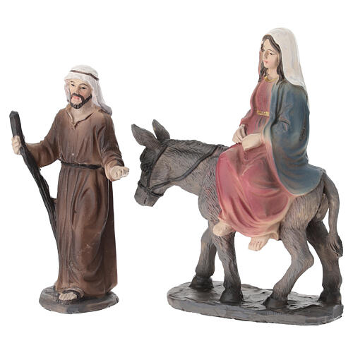Voyage à Bethléem Marie enceinte et Joseph pour crèche 10 cm 3